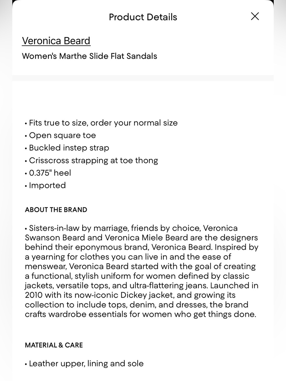 Veronica Beard Marthe Slide Flat Sandals - Picture 6 of 6